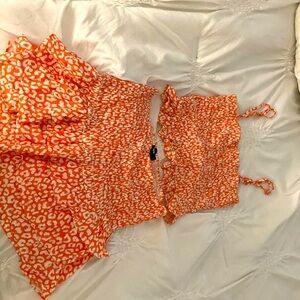 Blue B skirt and tank set